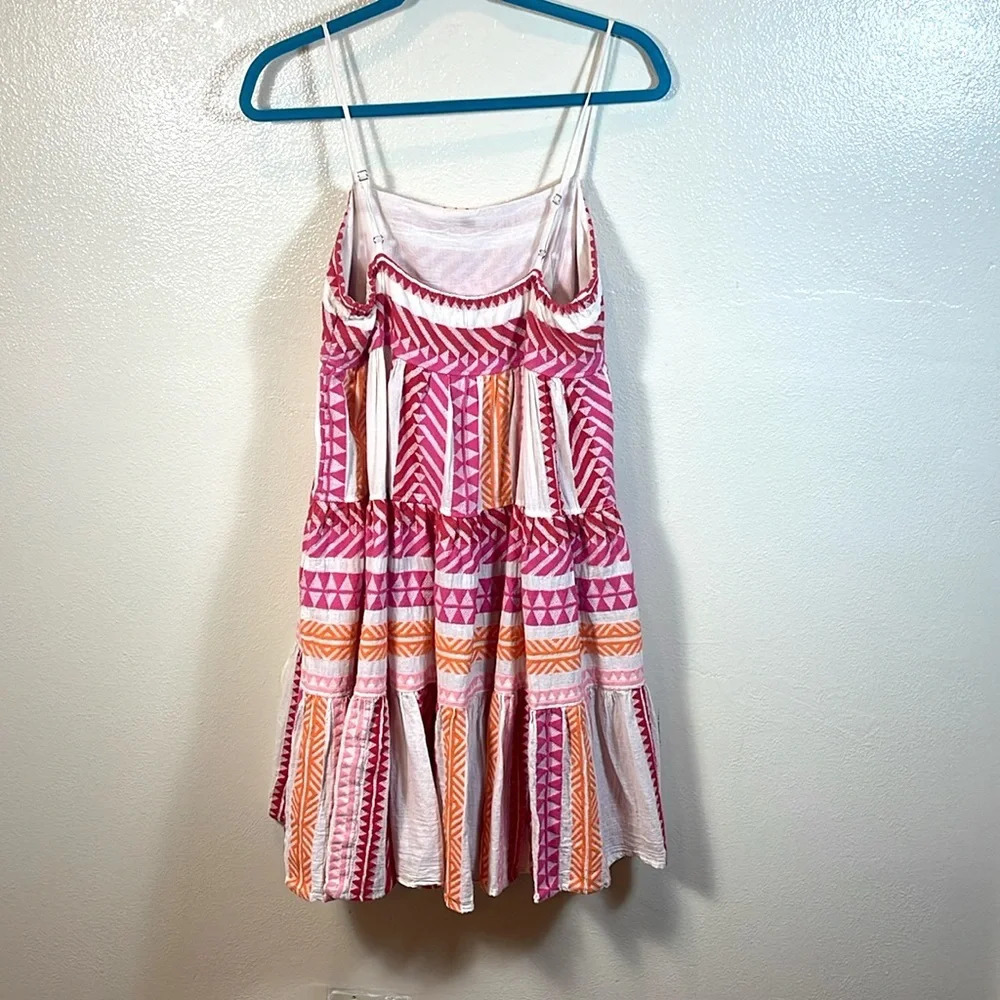 ANTHROPOLOGIE Devotion twins Embroidered Square-Neck Mini Dress size Medium - Picture 3 of 8